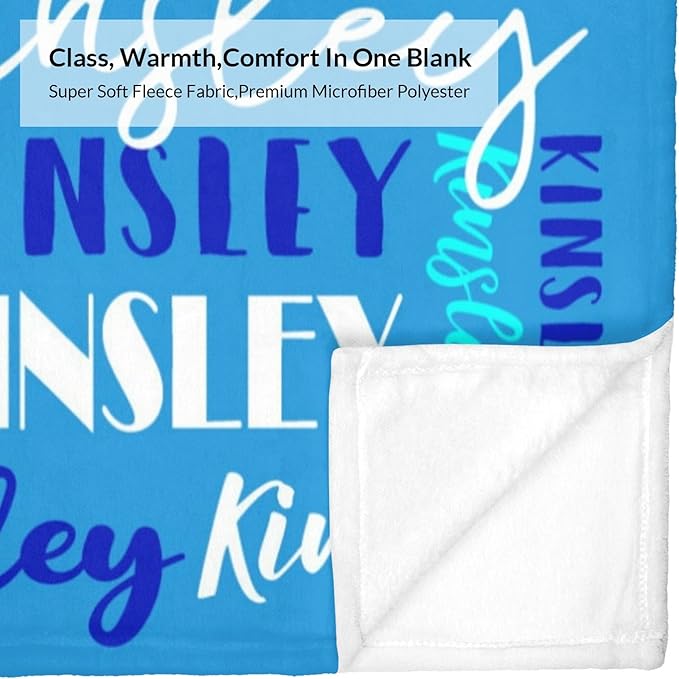 Name Blanket Personalized Blanket for Adult Kids Flannel Customize Throw Blanket Custom (Color 25, 60 x 80 Inches)