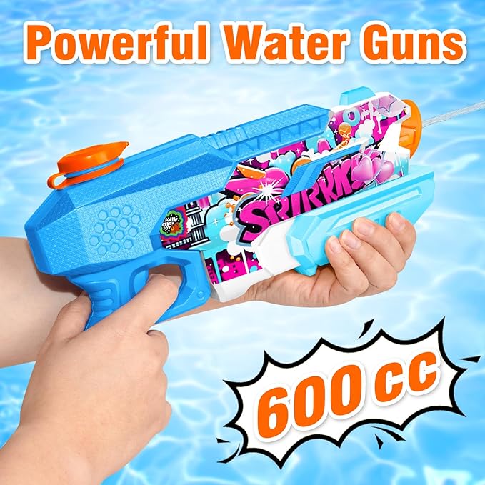 Water Gun for Adults Kids: 600CC 12 Pack Squirt Blasters Super Water Guns for Adults Kids,Water Gun Outdoor Toys High Capacity Summer Soaker for Swimming Pool Beach Fighting, Long Shooting Distance