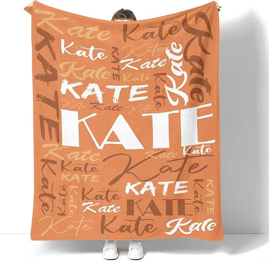 Dr.TOUGH Personalized Name Blanket Personalized Blanket for Adult Kids Flannel Customized Personalized Blankets and Throws