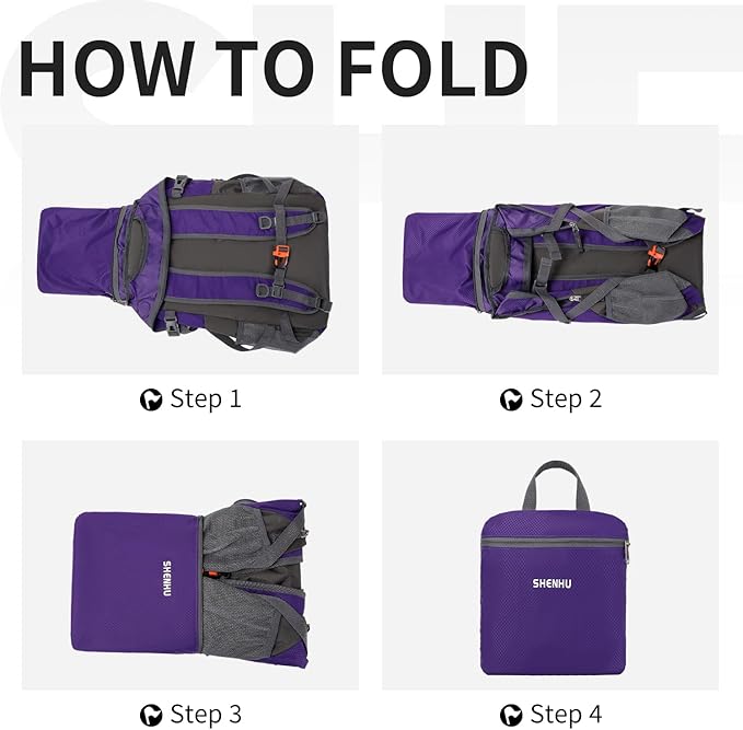 40L Hiking Backpack Lightweight Daypack Waterproof Travel Camping Backpack for Men Women Sport Packable