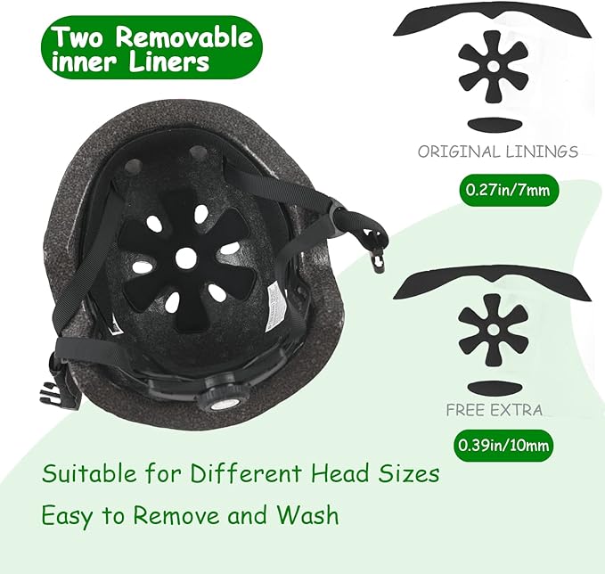 Kids Toddler Bike Helmet, Adjustable and Multi-Sport for Child Boys and Girls, 2 Sizes