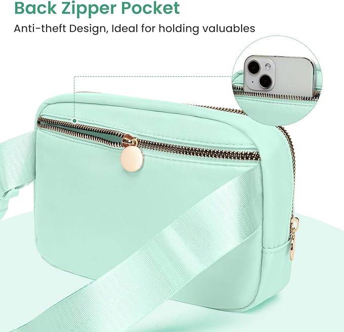 Gifts for Girls 3 4 5 6 7 8 9 10 11 12 Year Old Teens Kids Tween Daughter Sister Gifts for Women Her - Fanny Pack Belt Bag Cute Stuff for Girls Women Teen Trendy Crossbody Bags (Green,C)