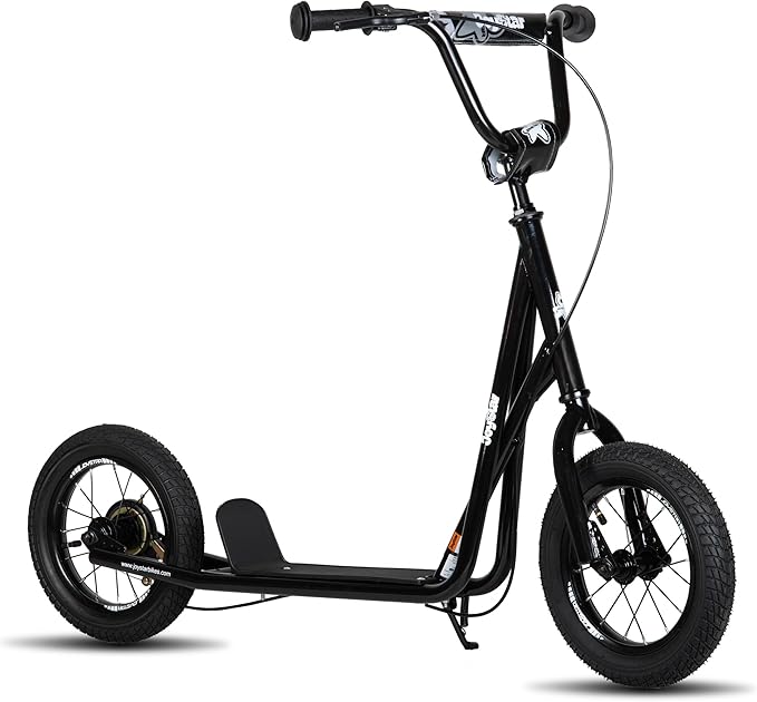 JOYSTAR Kick Scooter for Ages 5-9 Years Old Boys Girls, 12 Inch Big Wheels Scooters for Kids, Teens and Adults, Rear Brake and Adjustable Handlebar, Kids Scooter