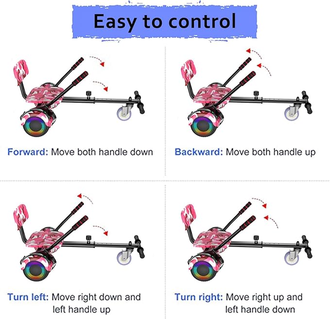 LIEAGLE Hoverboard, 6.5" Self Balancing Scooter Hover Board with Bluetooth Wheels LED Lights for Kids Adults