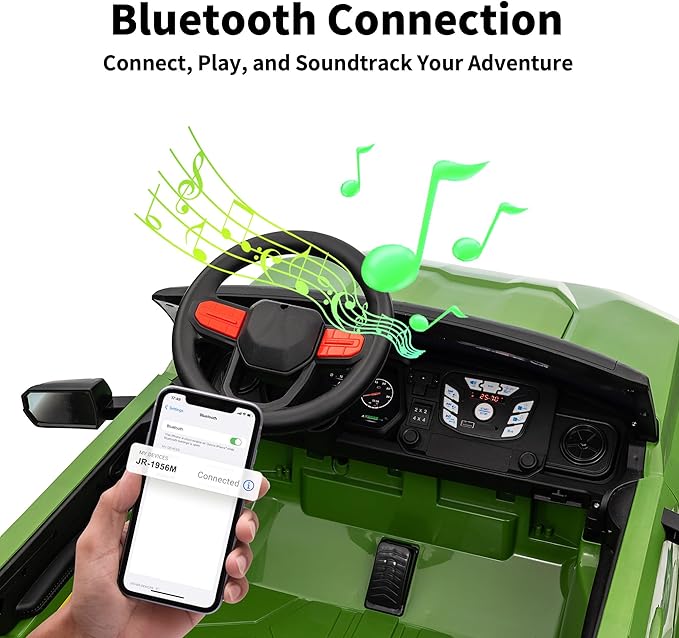 24V 10Ah Ride on Toy for Big Kids, 4WD 2 Seater Electric SUV Kids Car to Drive with Remote Control, 4x200W Motors - Army Green