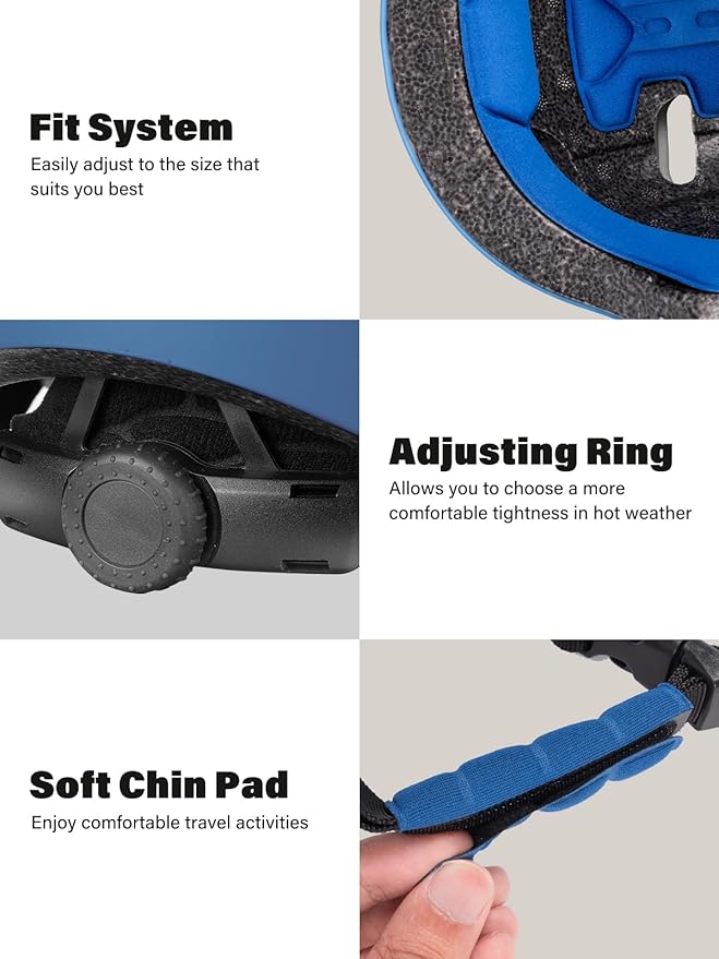 Skateboard Bike Helmet,Multi-Sport with Premium Safety & Ventilation,Shock-Absorbing,Adjustable for Cycling Scooter Commuter Skate Protection for Youth Adult