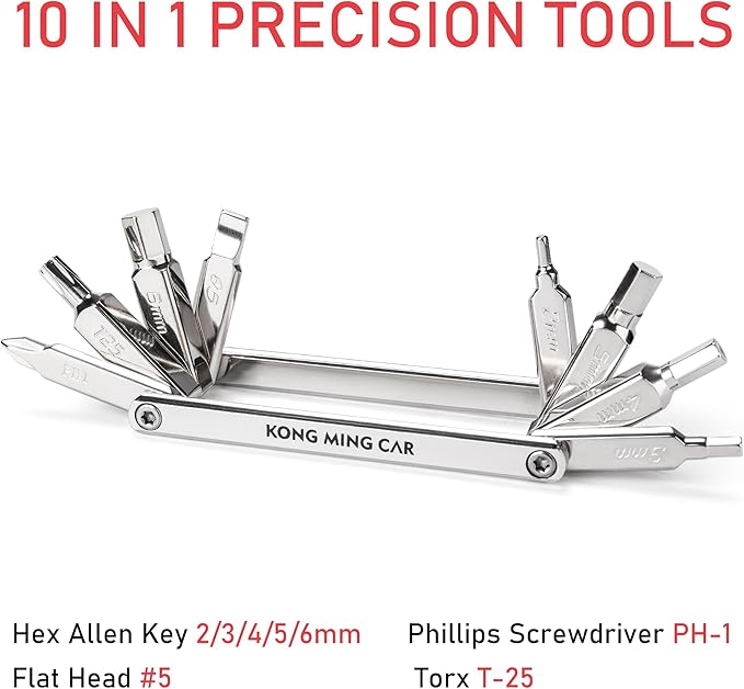 Bike Repair Tool Kit-Co2 Inflator Kits With Co2 Cartridges,8 In 1 Multi Tools, Saddle Bag, Tire Tube Patches & Tire Levers Included- Bike Maintenance Emergency Repair Tool Kit