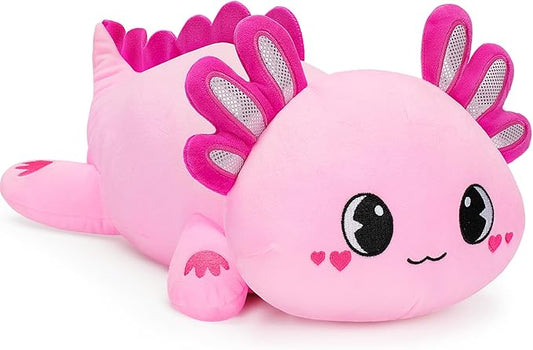 Officygnet Axolotl Plush, 13" Soft Stuffed Animal Plush Toy, Cute Axolotl Plushies Pillow, Kawaii Plushies Dolls for Kids, Pink Axolotl Gift for Girls Boys
