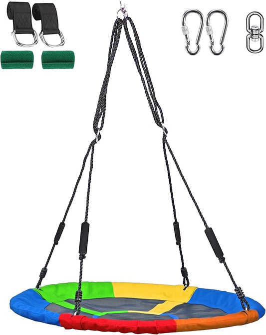 Tree Swing for Kids, Round Swings for Kids Outdoor, Weather Resistant Fabric