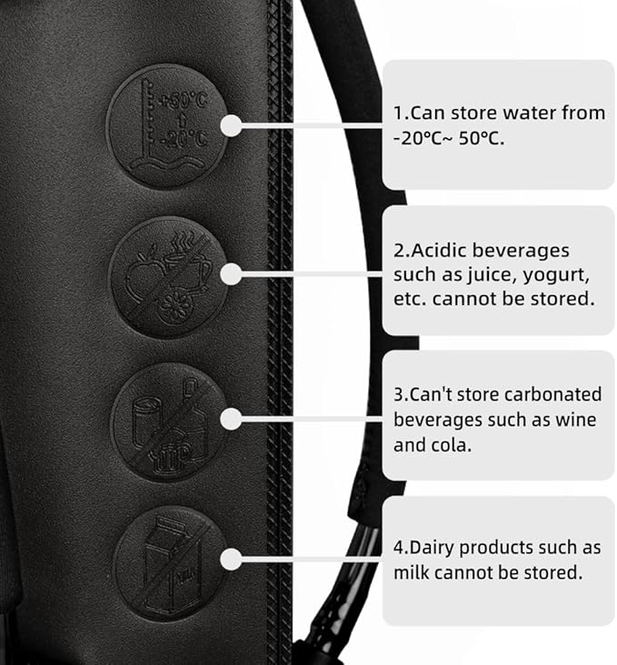 Mini Hydration Bladder 1L-2.5L Leak Proof Hydration Reservoir BPA Free Military Water Bladder Bag Hydration Pack Replacement for Outdoor Camping Hiking