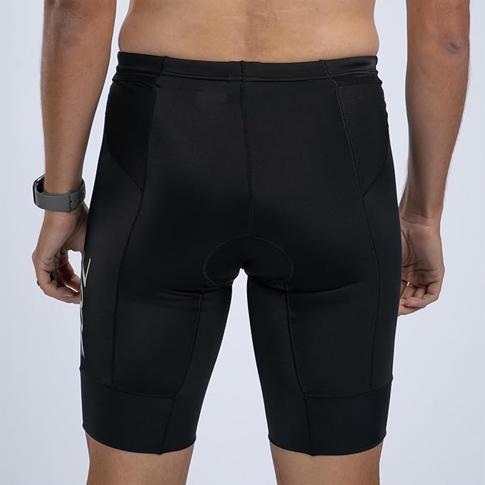 Zoot Men’s Core 9-Inch Tri Shorts, Quick Dry Performance Triathlon Shorts with Cycling Chamois Pad, Pockets & UPF 50+ Fabric