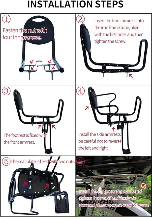 Rear Child Bike seat,Kid Rear Bike seat, Rear Mounted Bike Seat with Harness, Armrests and Pedals for Adult Bikes Ages 2 to 8 Years(Up to 110lb)