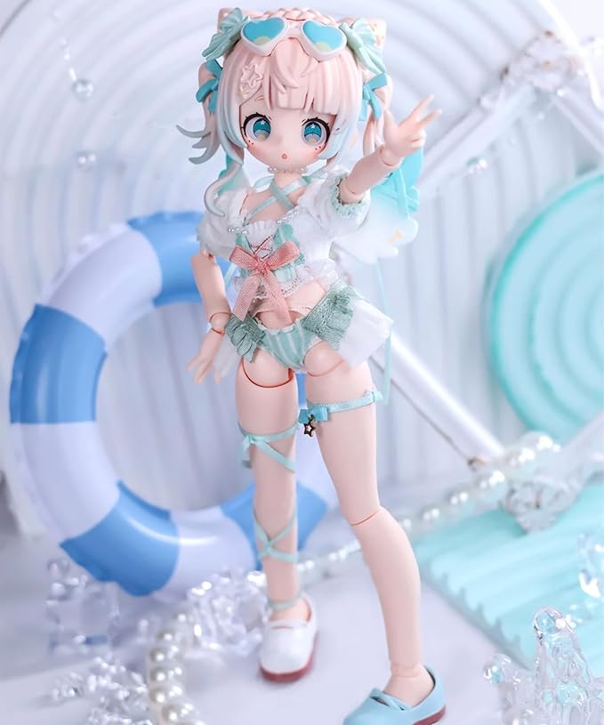 CALEMBOU BJD Blind Box, Sugary Girls Series 18cm Ball Jointed Doll, Cute Dress Up Doll with Joints, Collection Action Figure for Birthday Christmas