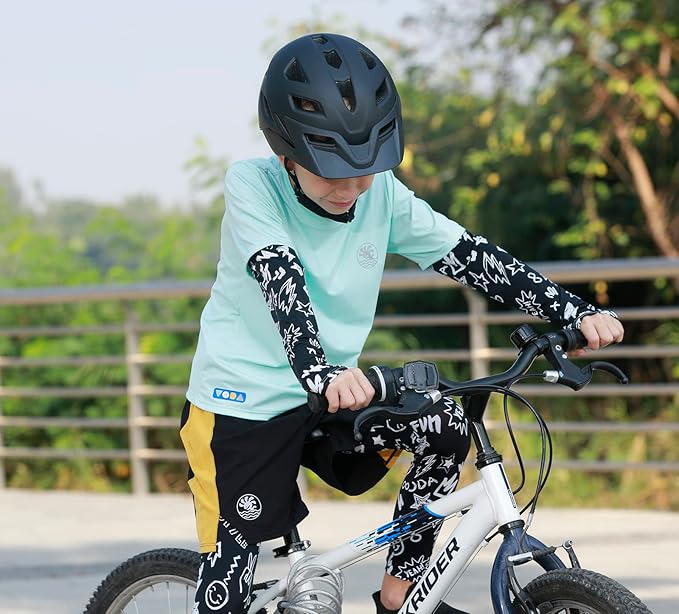 Kids Bike Helmet, Youth Toddler Boys Girls Helmets, 2 Size Adjustable for Ages 2-3-5-8-14 Years, Child Helmet with Visor and LED Light, Lightweight Multi-Sport Bicycle Scooter Cycling Helmets