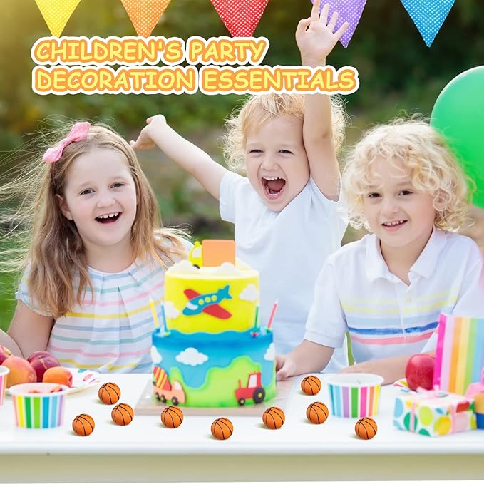 Civaner 40 Pcs Mini Basketball Party Favors Tiny Basketball Small Foam Ball Relieve Stress Ball with Drawstring Mesh Bag for Beach Pool Sports Game Party(1.18 Inch)