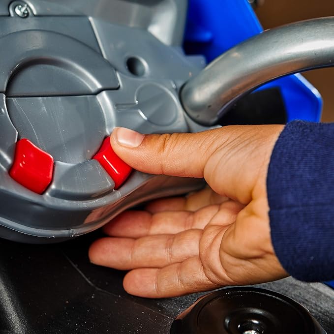 Huffy Ride On Motorcycle for Kids, Ideal for Ages 2-5 Years, 6V Rechargeable Battery, Training Wheels, Realistic Engine Sounds, Max Weight 65lbs, 2 MPH, Blue