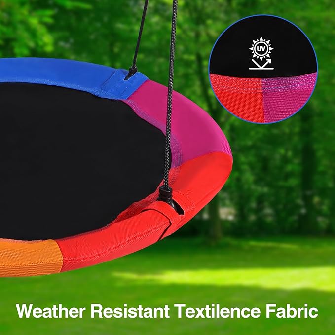 RedSwing 43" Flying Saucer Tree Swing for Kids Outdoor, Multi-Color