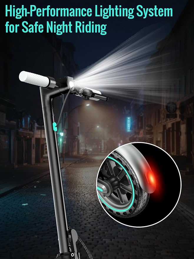 Electric Scooter for Adults & Teens, 350W Motor, 19 MPH Top Speed, 15/21 Miles Range, Foldable E-Scooter with 8.5" Honeycomb Tire, Escooter with Dual Braking System and App Control