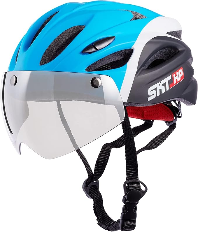 SKT HP Toddler Bike Helmet, Adjustable Helmet for Kids and Youth with Detachable Magnetic Goggles, Bicycle Cycling Skate Scooter Skateboard Helmet for Boys and Girls