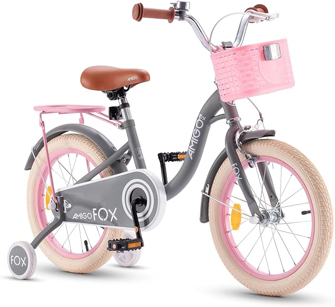 Royalbaby Princess Girls Kids Bike 12 14 16 18 20 Inch Children Bicycle with Basket for Age 3-12 Years