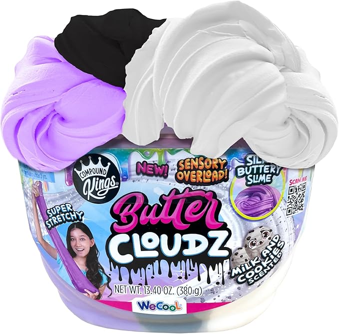 COMPOUND KINGS - Fluffy Cloudz Slime Jar (Purple Cookie Dough)