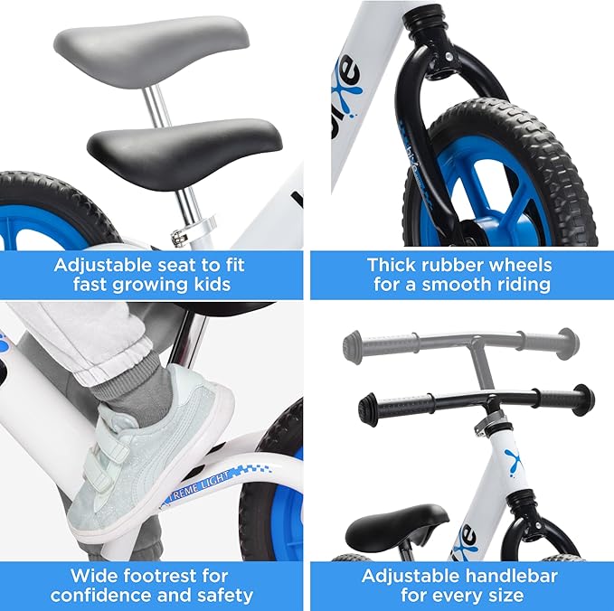 Aluminum Balance Bike for Kids and Toddlers - (Lightweight - 4LBS) - Toddler Bike - No Pedal Sport Training Bicycle - Bikes for 2, 3, 4, 5 Year Old - Blue