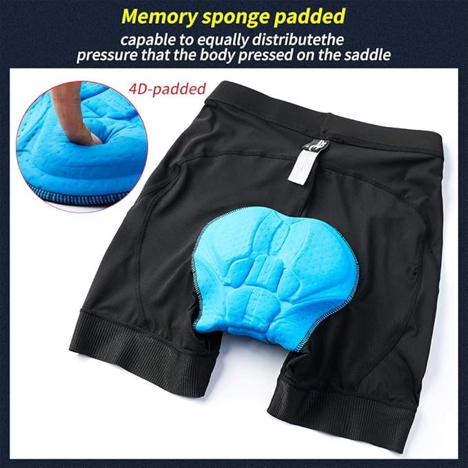 XGC Men's Cycling Underwear Shorts with High-Density High-Elasticity and Highly Breathable 4D Gel Padded