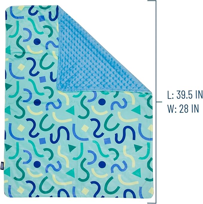 Wildkin Plush Baby Blanket – Soft & Cozy Comfort, Ideal for Toddlers, Travel & Daycare - Confetti Blue