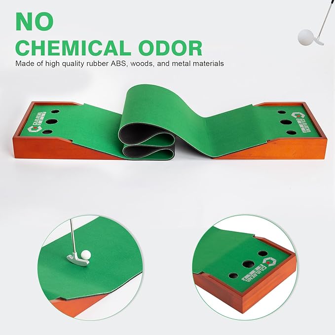 Golf Desktop Tabletop Putting Game Fun Office Desk Golf Christmas Stocking Stuffers, Golf Gift for Dad Husband Boyfriend Coworkers Executive Man Golfers Table Desk Top Golf Game for Adults