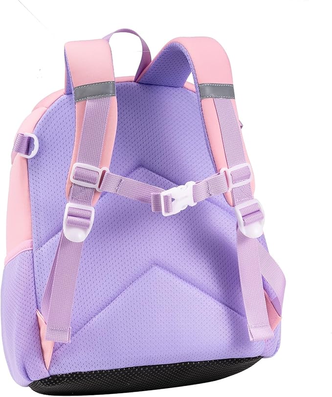 kids schoolbag with diving fabric and breathable pads - lightweight reflective backpack for boys and girls (pink, Large)