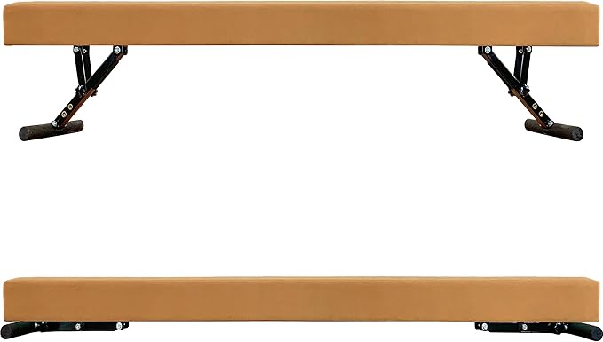 Adjustable Balance Beam 8 ft Gymnastic Beam Adjustable Height for Kids and Teenage of All Gymnastic Levels, Gymnastic Training Beam Gymnastic Equipment for Athlete Home and Gym Club Use