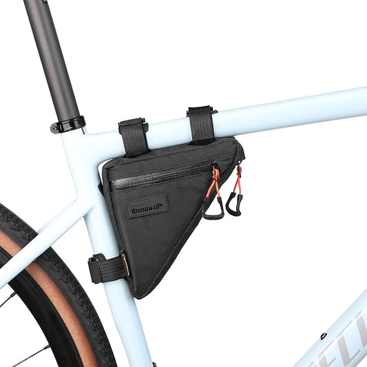Rhinowalk Bicycle Front Frame Bag Bike Under Top Tube Triangle Bag Lightweight 1.7L Cycling Accessories Nylon Pack Pouch for Mountain Road Bike