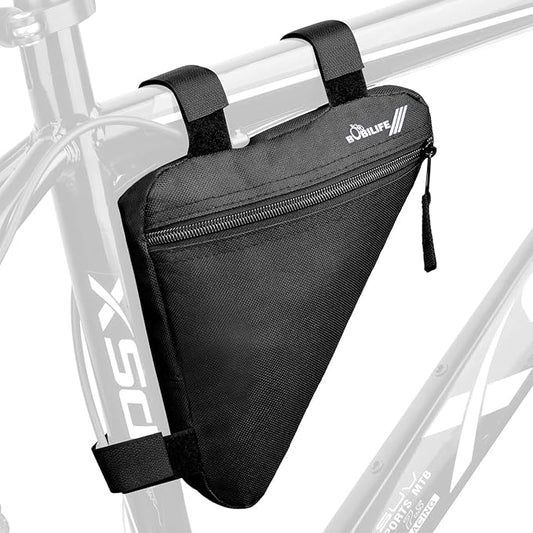 Bike Triangle Frame Bag - Bicycle Cycling Storage Triangle Top Tube Front Pouch Saddle Bag for Road and Mountain Bikes