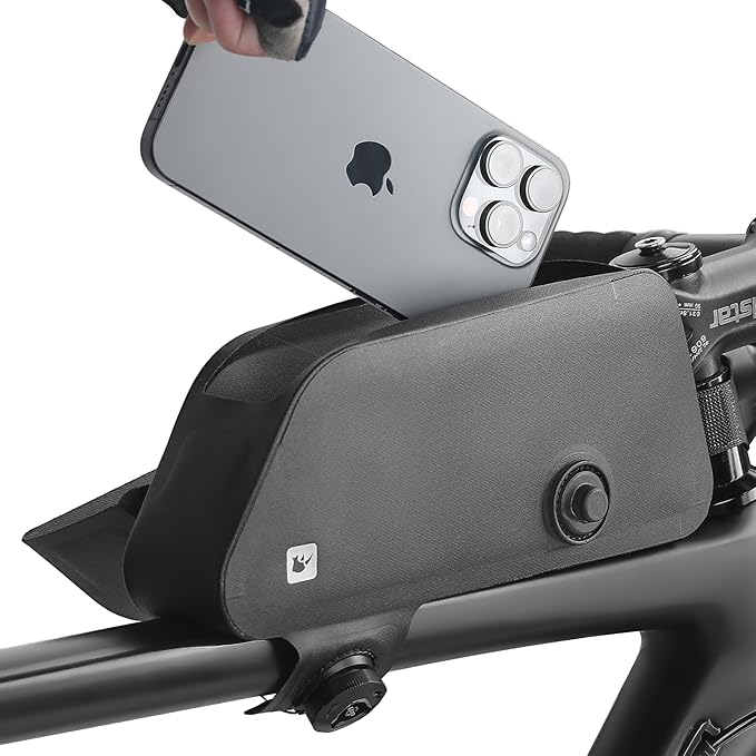 Rhinowalk Top Tube Bag - Fully Waterproof and Stable Bicycle Frame Bag for Mountain & Road Bike