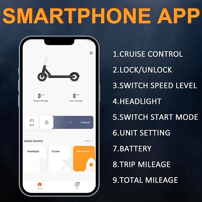 M2MAX-B Electric Scooter, 18 Miles Range, 350-500W Motor & Max Speed 20 Mph, 10" Pneumatic Tires, Cruise Control, Folding Commuter E-Scooter for Adults,with Locking Function