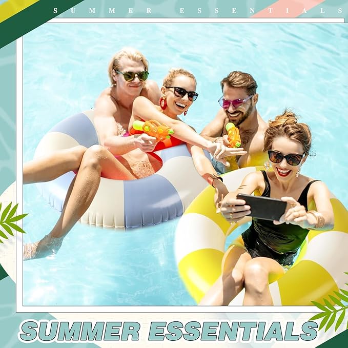 2 PCS Inflatable Pool Floats for Swimming Pool Party Lake Beach Adults - Floaties Pool Tubes Swim Rings Tubes Floaties for Beach Pool Party Decorations