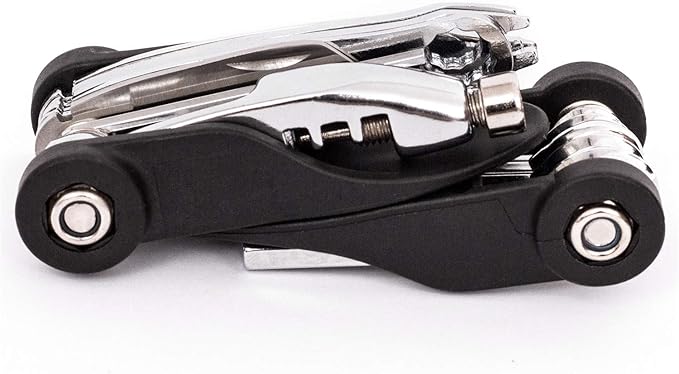 YBEKI 10-in-1 Bike Repair Kit with, 3-in-1 Tire Levers, Glueless Patches, Multifunctional Bone Wrench & Waterproof Saddle Bag | Compact Bicycle Multi-Tool Kit for Emergency Roadside Repairs