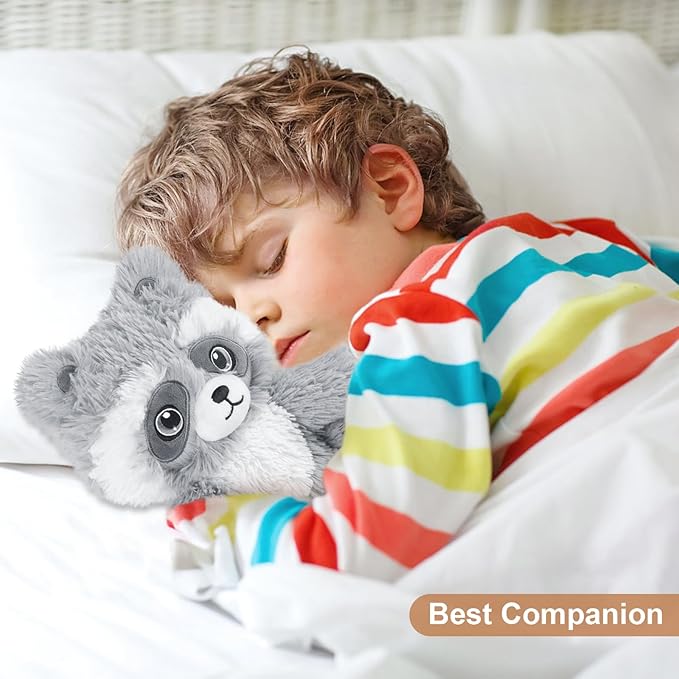 Heatable & Coolable Raccoon Stuffed Animal, Microwavable Heating Pad Plushies for Soothing & Relaxation, Heated Stuffed Animals with Lavender Scented, Stuffed Plush Raccoon Gifts