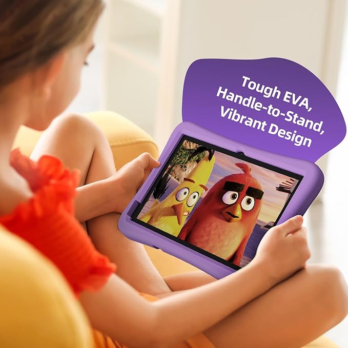 plimpton 2025 Upgraded Kids Tablet, 10 Inch Android 15 Tablet for Kids with Case Included, Octa-Core, Google Kids Space, Parental Control, 4GB+64GB, WiFi, BT5.3, YouTube, Gift for Toddler