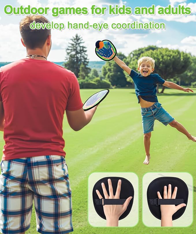 Toss and Catch Ball Game Kids Toys for 3 4 5 6 7 8 Year Old Boys Girls Birthday Gift, Outdoor Games Camping Yard Play Outside Beach Pool Toys for Kids Ages 4-8 8-12 Toddler Baseball Glove