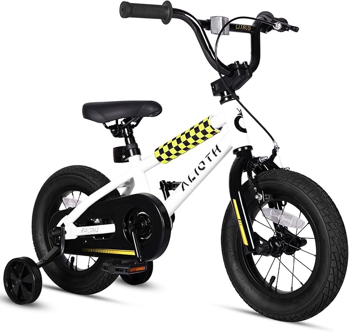 12 14 16 20 Inch Kids Bike BMX Style Bicycle with Training Wheels for 2-14 Years Old Toddlers Boys Girls Coaster Brake Multiple Colors