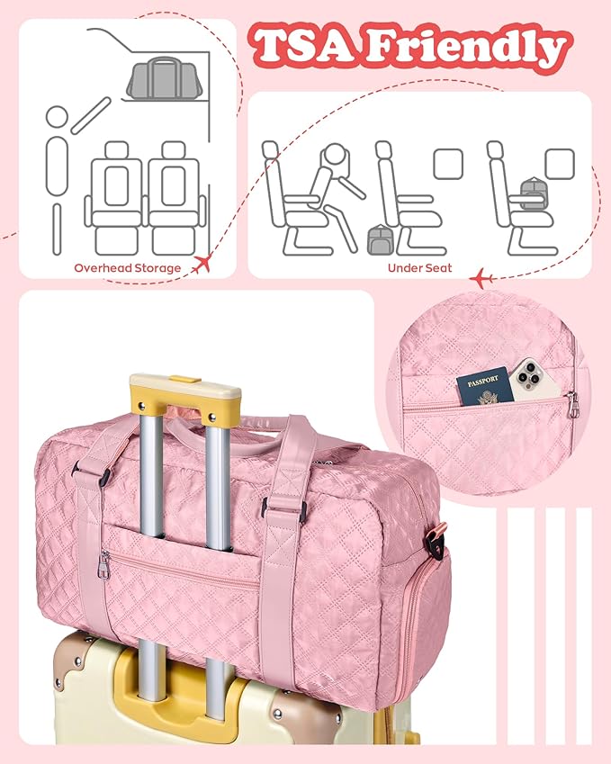 Carry on Bag Girls, Birthday Gifts Teen Girl Gift, Initial Travel Duffel Bag, Overnight Bag Girlfriend Birthday Kids Gifts, Gifts for Women, Mom, Sister, Teacher, Teen Girls