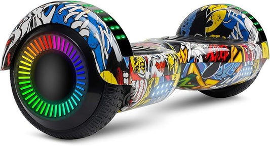 LIEAGLE Hoverboard, 6.5" Self Balancing Scooter Hover Board with Bluetooth Wheels LED Lights for Kids Adults