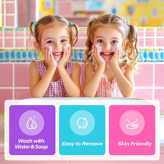 ULOVEME Kids Real Makeup Kit for Girls with Fluffy Purse - Real, Non Toxic, Washable Make Up Toy - Umicorn Toys Gift for 3 4 5 6 7 8 Years Old Girls Birthday