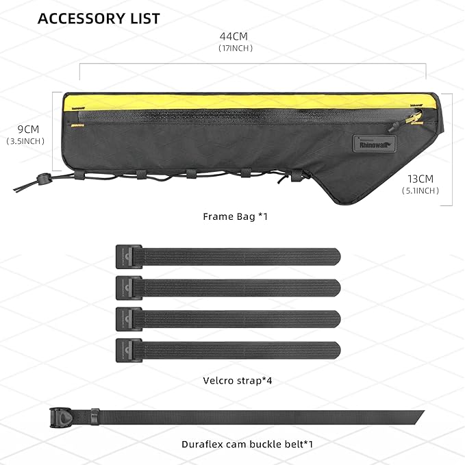 Bicycle Frame Bag Bike Triangle Bag Waterproof Bike Bag 1.7L with Dual Side Mesh Pockets for MTB Road Bike Cycling Commuting and Outdoor Adventures