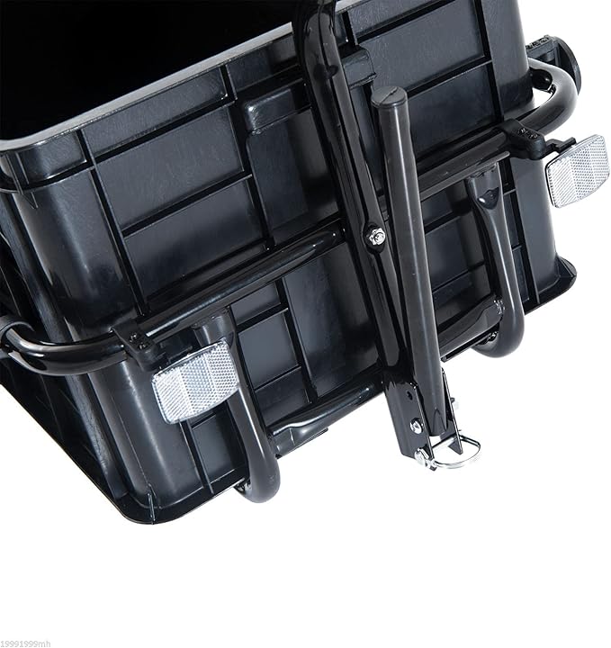 Aosom Bicycle Cargo Trailer with Removable Box and Waterproof Cover, Bike Wagon Trailer with Two 16in Wheels