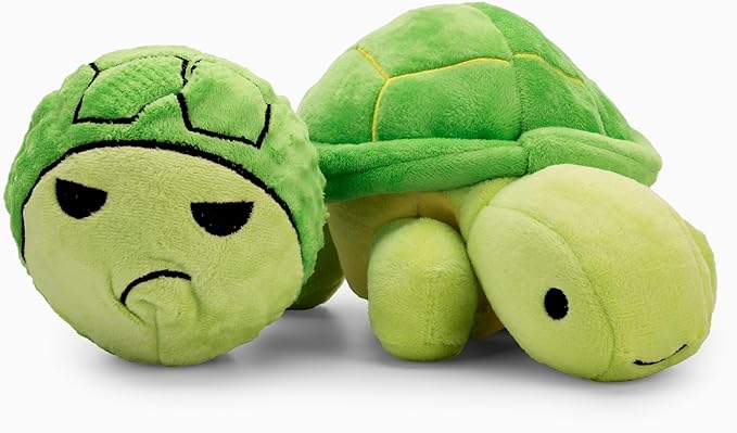 Flourish Pets 3 in 1 Multi-Layer Chew Toy for Active Dogs | Non-Toxic BPA Free Double Stitched Soft Fabric Exterior Dog Toys | Long-Lasting Dog Plush Toys - Large Turtle 9.5"