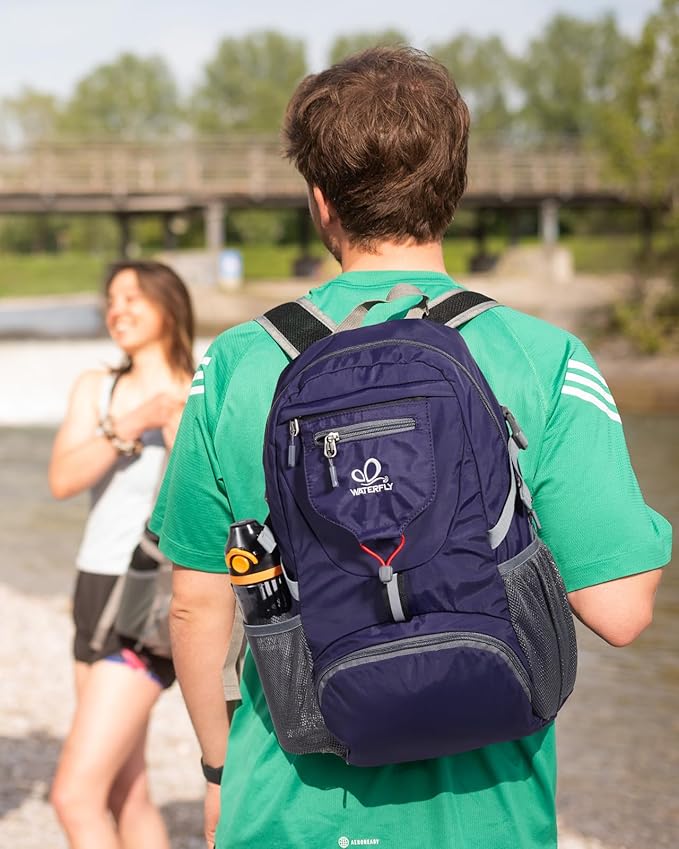 WATERFLY Small Lightweight Packable Backpack: 20l Ultra Light Foldable Travel Hiking Camping Daypack Day Pack for Man Woman