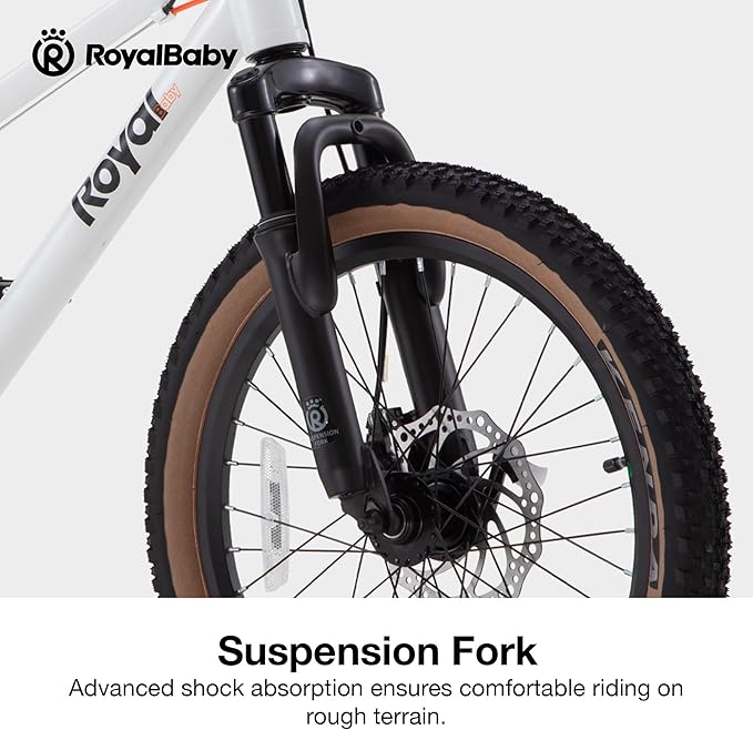 RoyalBaby Kids Mountain Bike for Boys and Girls, Ultra-Light Aluminum 20-24 Inch Wheel Bicycle for 6-14 Years Old Children, 7/21-Speeds Drivetrain