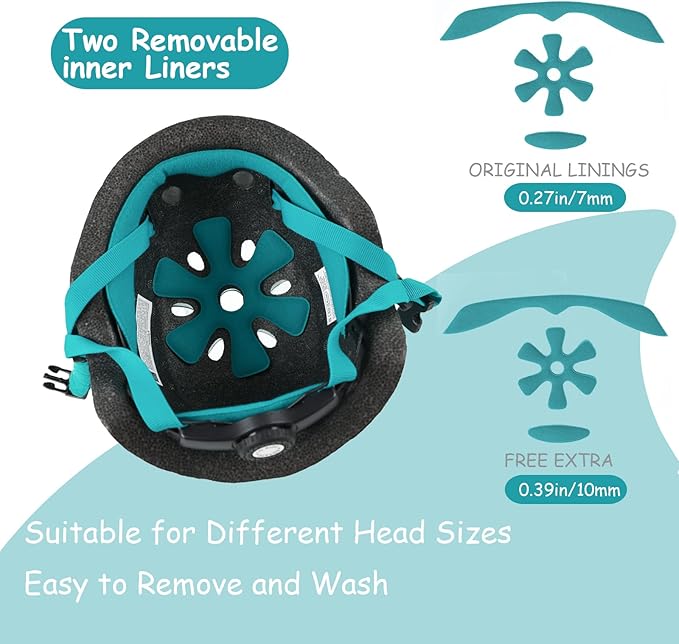 Kids Toddler Bike Helmet, Adjustable and Multi-Sport for Child Boys and Girls, 2 Sizes